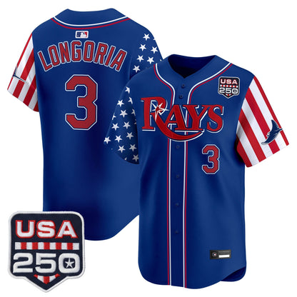 Tampa Bay Rays "America 250 Edition" Vapor Premier Limited Jersey - All Stitched