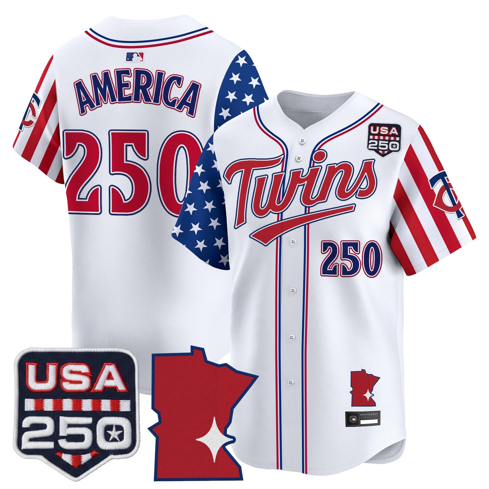 Minnesota Twins "America 250 Edition" Vapor Premier Limited Jersey - All Stitched