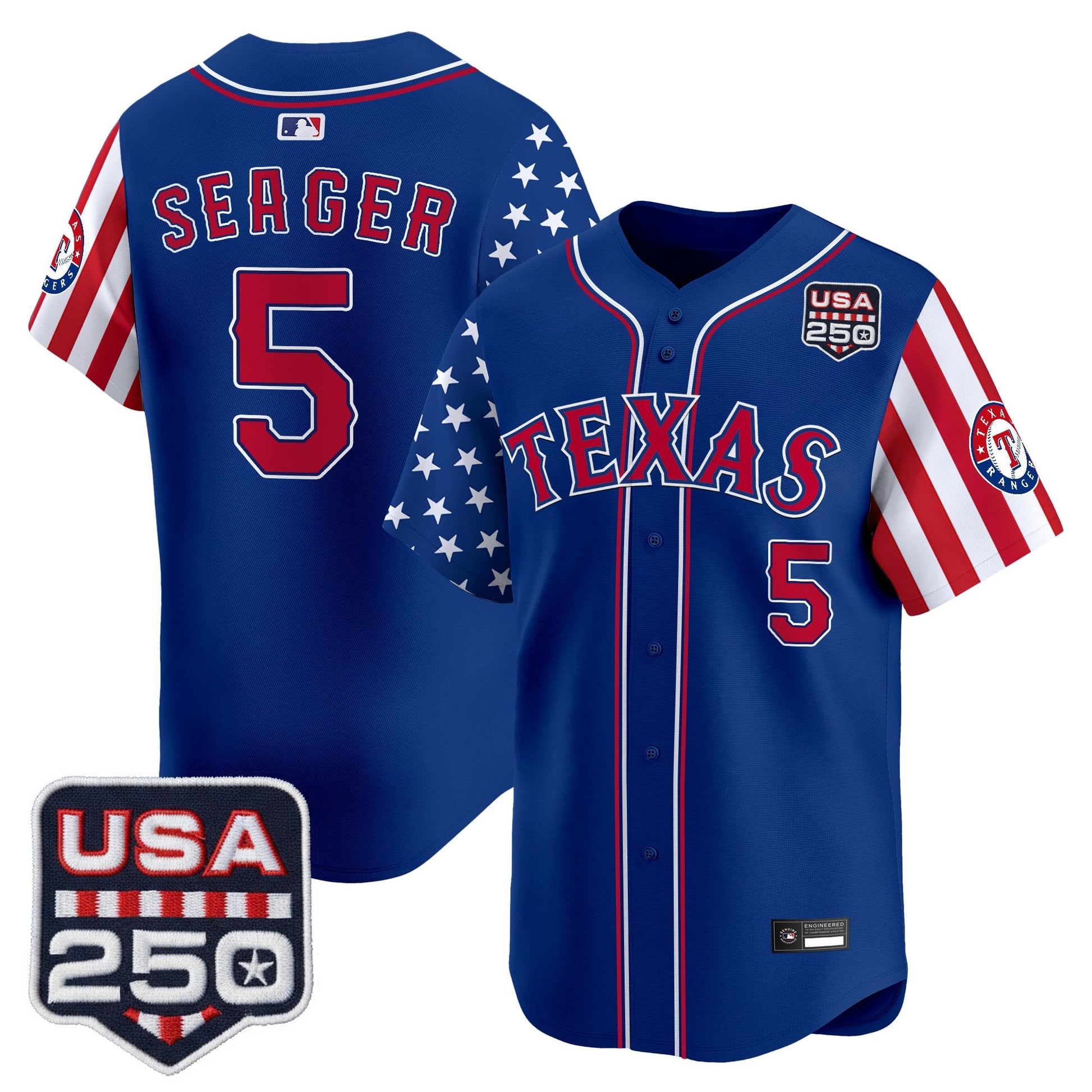 Texas Rangers "America 250 Edition" Vapor Premier Limited Jersey - All Stitched