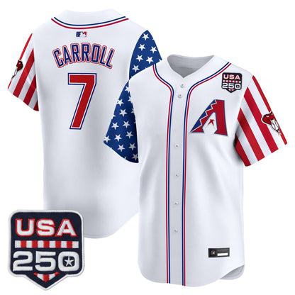 Arizona Diamondbacks "America 250 Edition" Vapor Premier Limited Jersey - All Stitched