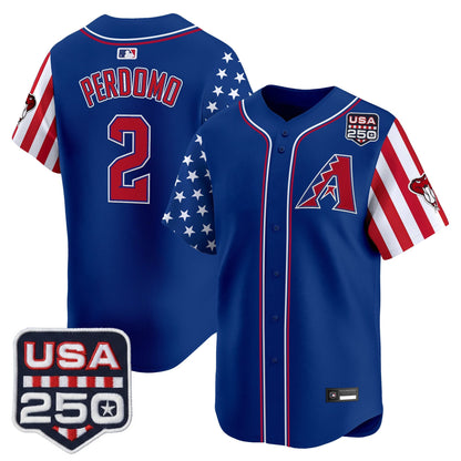 Arizona Diamondbacks "America 250 Edition" Vapor Premier Limited Jersey - All Stitched