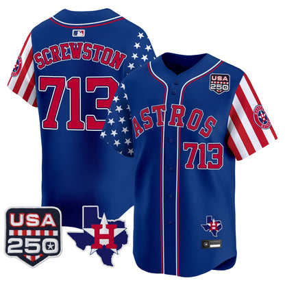 Houston Astros "America 250 Edition" Vapor Premier Limited Jersey - All Stitched