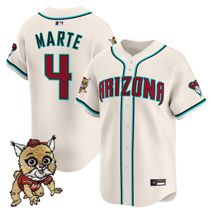 Diamondbacks Baxter The Bobcat Patch Vapor Premier Limited Jersey - All Stitched