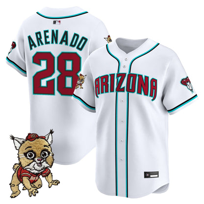 Diamondbacks Baxter The Bobcat Patch Vapor Premier Limited Jersey - All Stitched