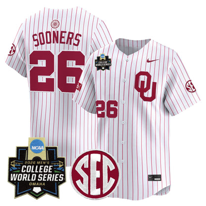 Oklahoma Sooners 2026 World Series Vapor Premier Limited Jersey - All Stitched