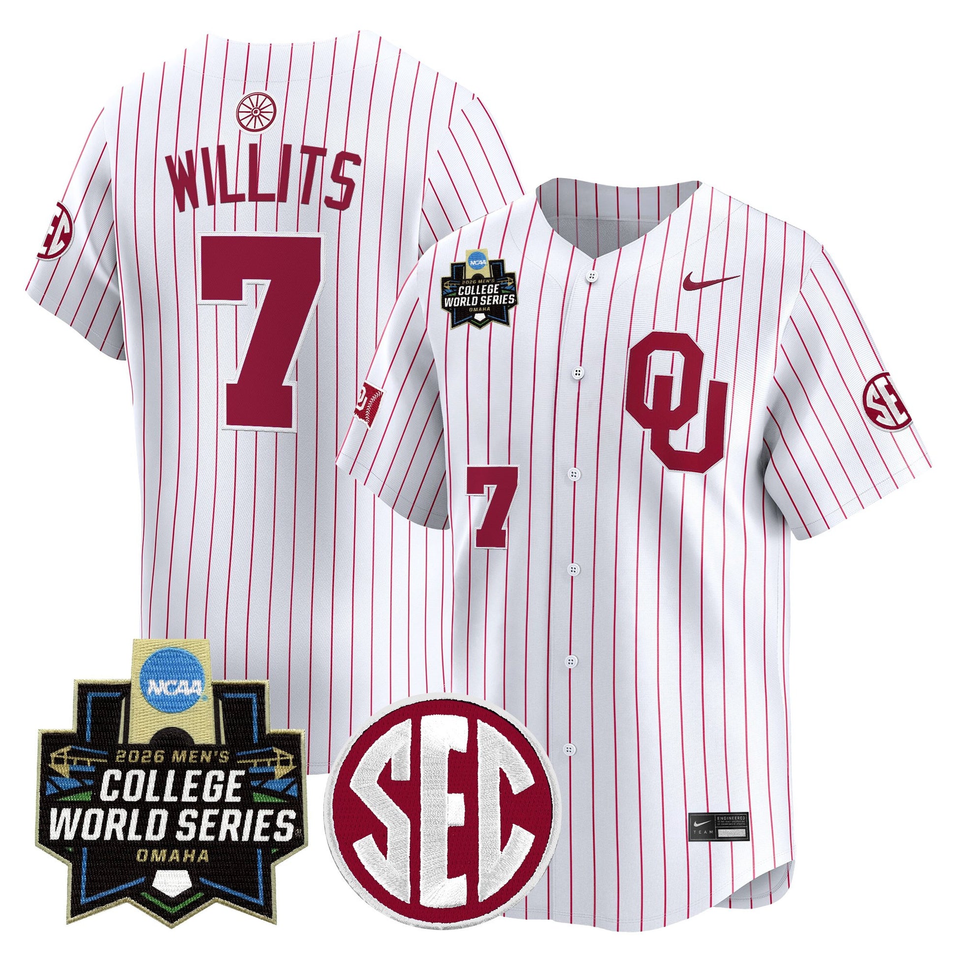 Oklahoma Sooners 2026 World Series Vapor Premier Limited Jersey - All Stitched