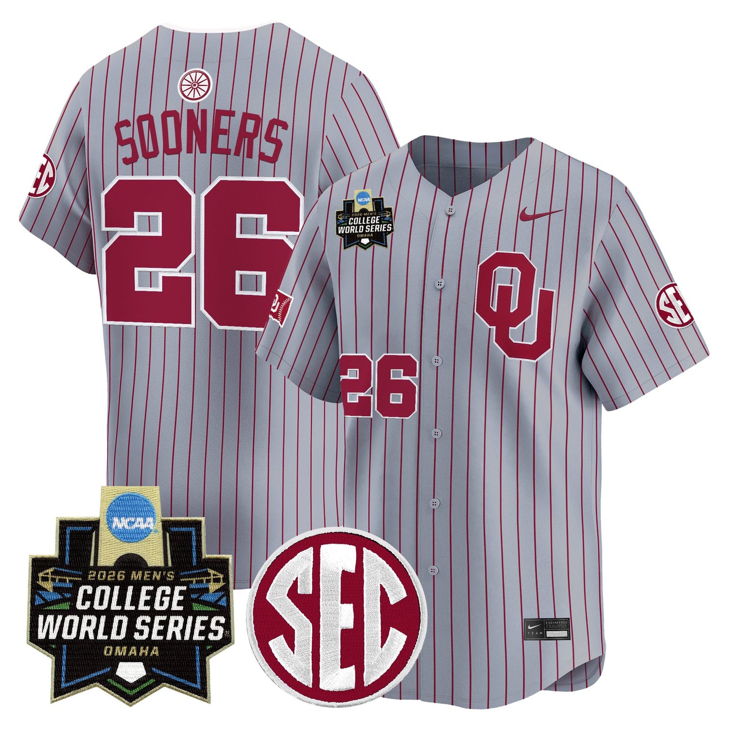 Oklahoma Sooners 2026 World Series Vapor Premier Limited Jersey - All Stitched