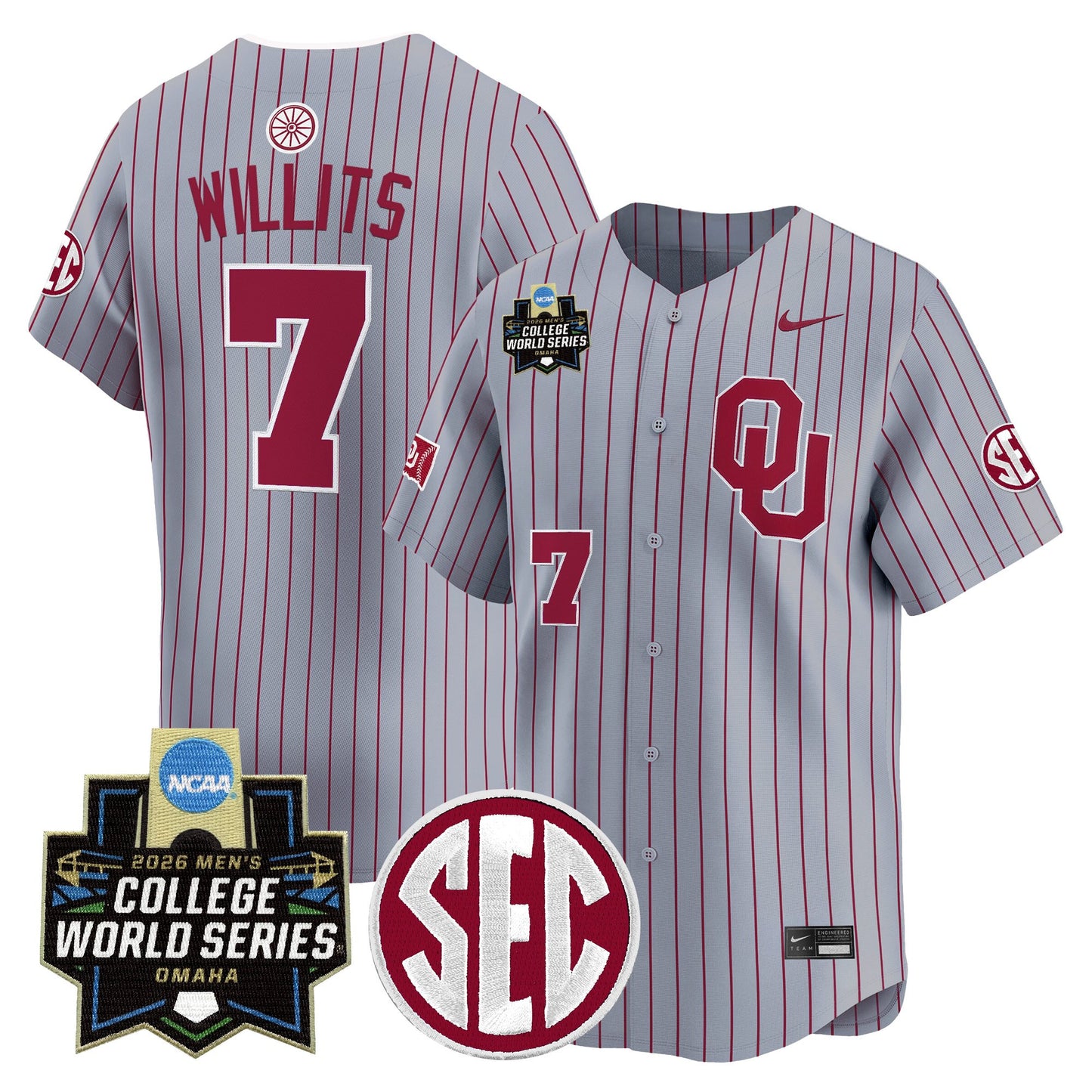 Oklahoma Sooners 2026 World Series Vapor Premier Limited Jersey - All Stitched