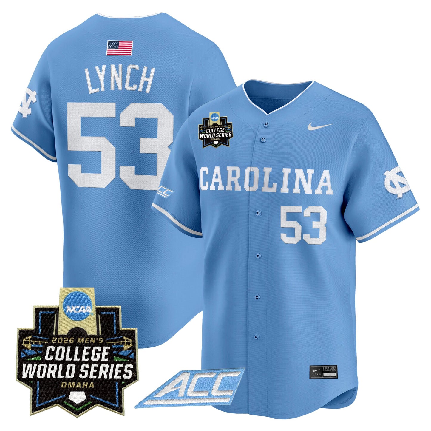 North Carolina Tar Heels 2026 World Series Vapor Premier Limited Jersey - All Stitched