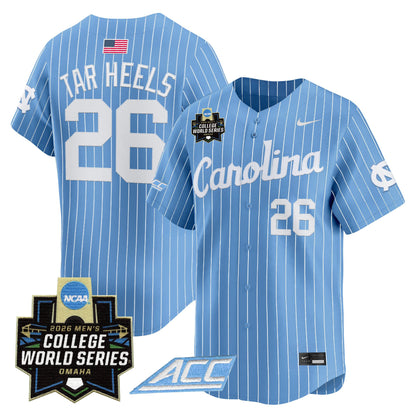 North Carolina Tar Heels 2026 World Series Vapor Premier Limited Jersey - All Stitched