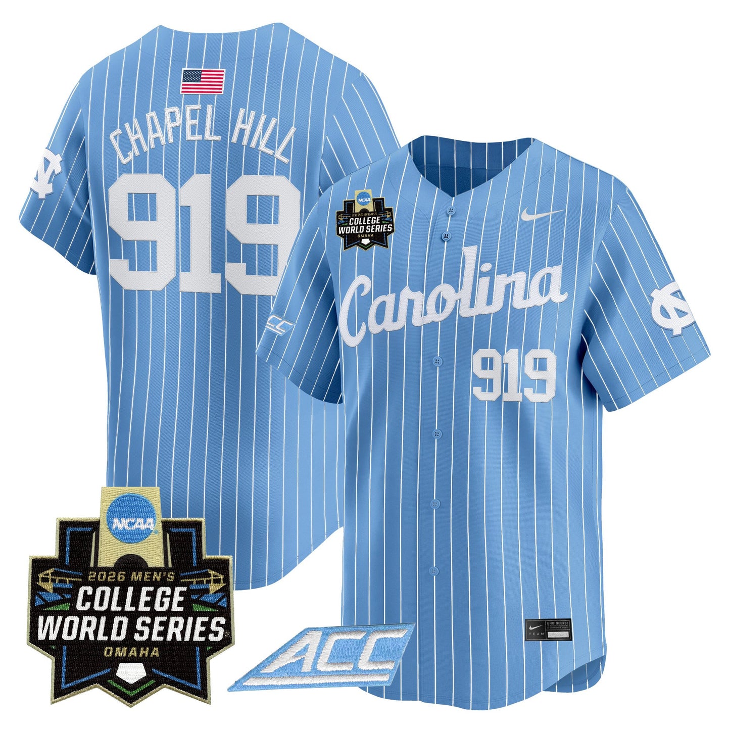 North Carolina Tar Heels 2026 World Series Vapor Premier Limited Jersey - All Stitched