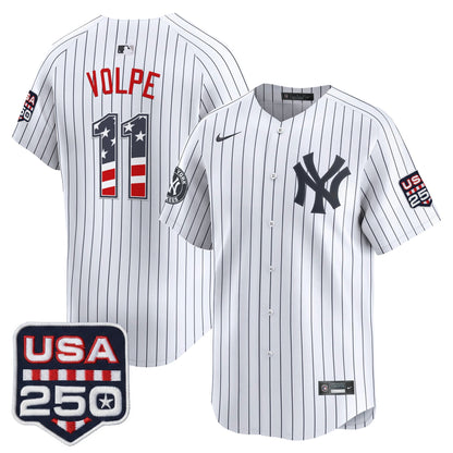 Men's New York Yankees USA 250 Fourth of July Vapor Premier Limited Jersey - All Stitched