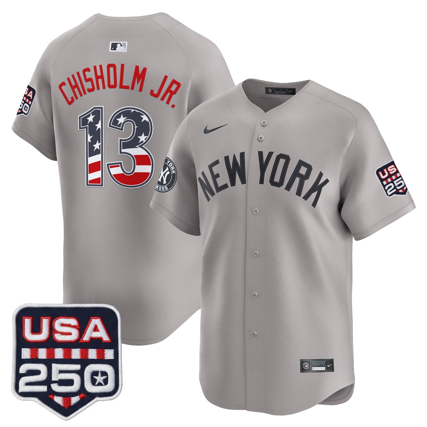 Men's New York Yankees USA 250 Fourth of July Vapor Premier Limited Jersey - All Stitched