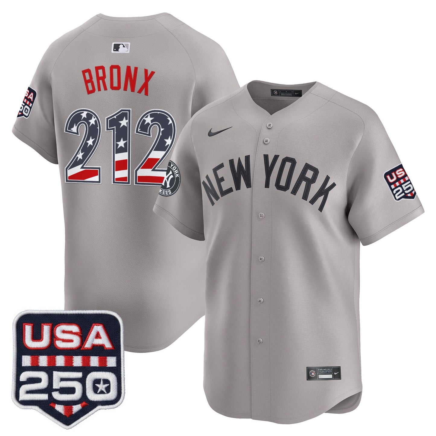 Men's New York Yankees USA 250 Fourth of July Vapor Premier Limited Jersey - All Stitched