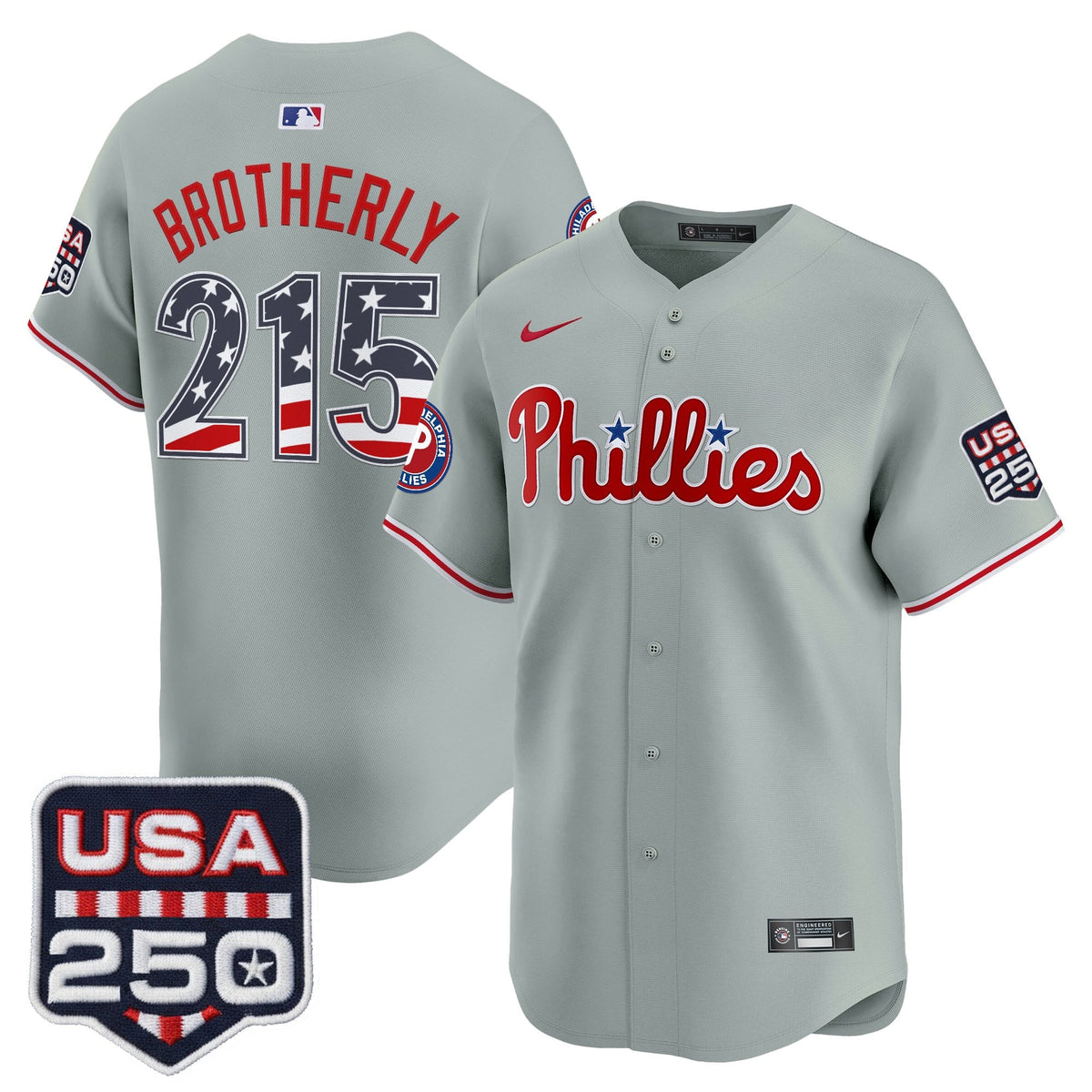 Philadelphia Phillies USA 250 Fourth of July Vapor Premier Limited Jersey - All Stitched