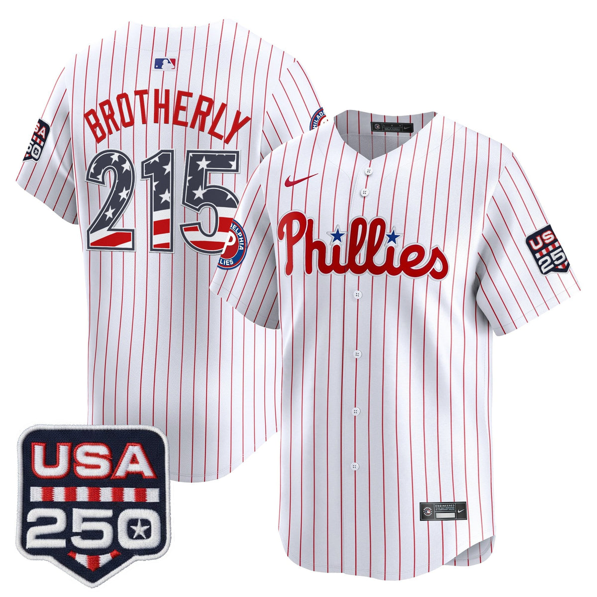 Philadelphia Phillies USA 250 Fourth of July Vapor Premier Limited Jersey - All Stitched