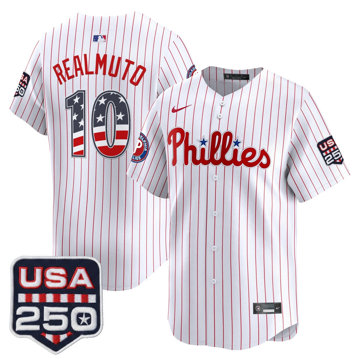 Philadelphia Phillies USA 250 Fourth of July Vapor Premier Limited Jersey - All Stitched