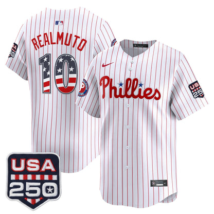 Philadelphia Phillies USA 250 Fourth of July Vapor Premier Limited Jersey - All Stitched