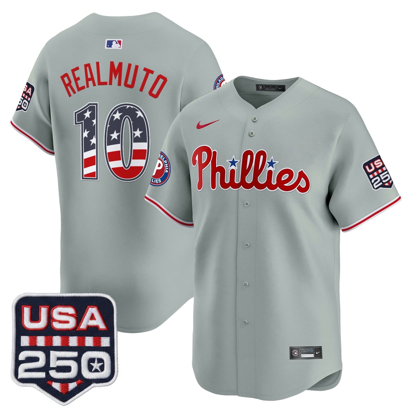 Philadelphia Phillies USA 250 Fourth of July Vapor Premier Limited Jersey - All Stitched