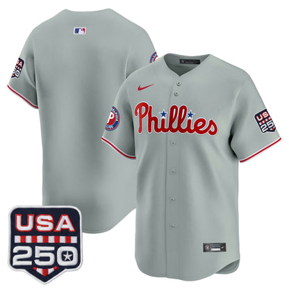 Philadelphia Phillies USA 250 Fourth of July Vapor Premier Limited Jersey - All Stitched
