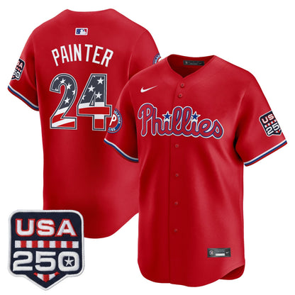Philadelphia Phillies USA 250 Fourth of July Vapor Premier Limited Jersey - All Stitched