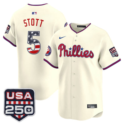 Philadelphia Phillies USA 250 Fourth of July Vapor Premier Limited Jersey - All Stitched