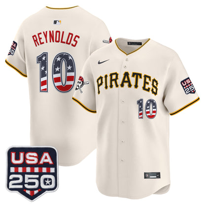 Pittsburgh Pirates USA 250 Fourth of July Vapor Premier Limited Jersey - All Stitched