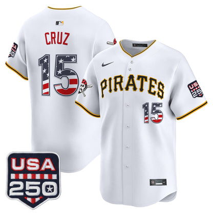 Pittsburgh Pirates USA 250 Fourth of July Vapor Premier Limited Jersey - All Stitched