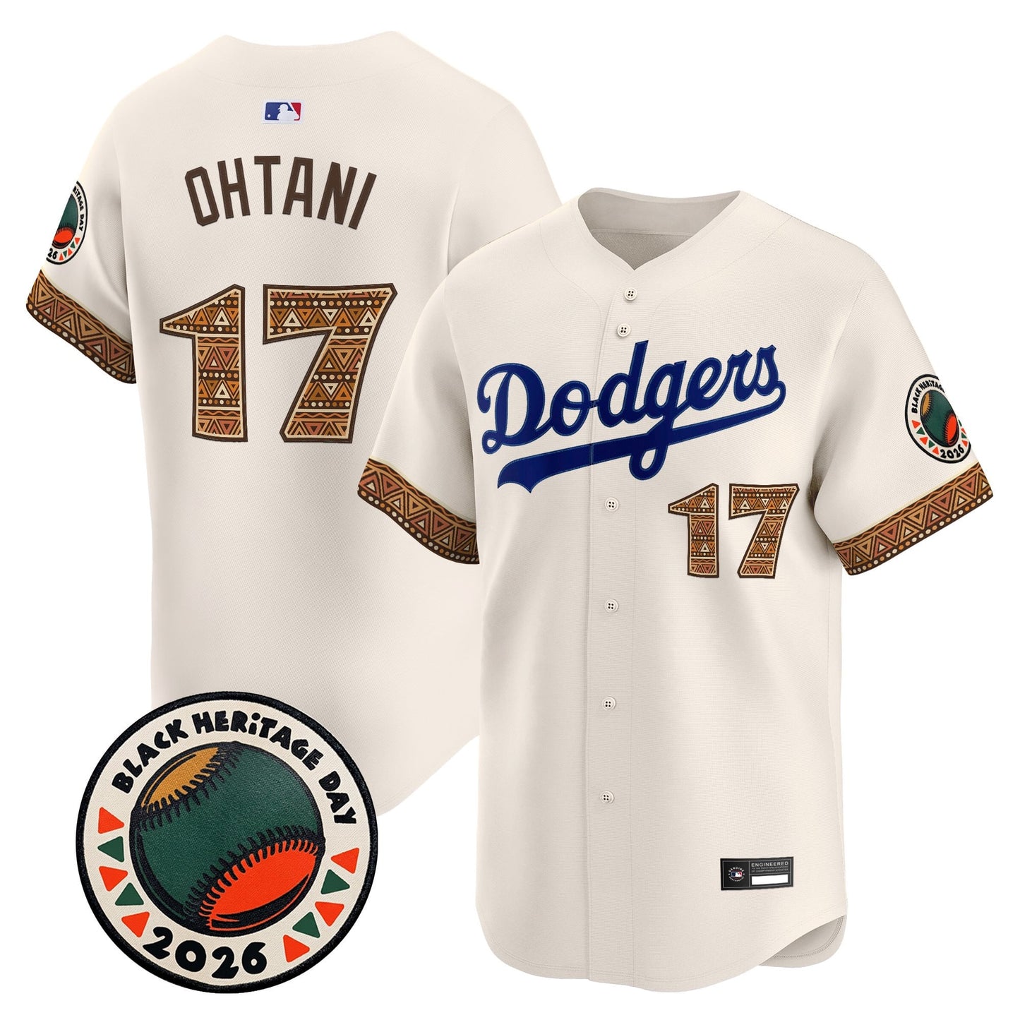 Los Angeles Dodgers 2026 Black Heritage Day Vapor Premier Limited Jersey - Stitched