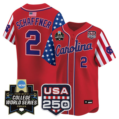 Men's North Carolina Tar Heels 2026 World Series "America 250 Edition" Vapor Premier Limited Jersey - All Stitched