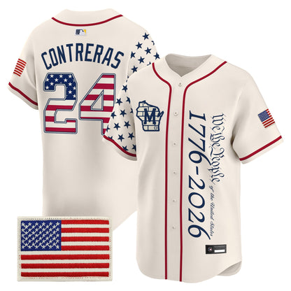 Men's Milwaukee Brewers "America 250 Edition" Vapor Premier Limited Jersey V2 - All Stitched