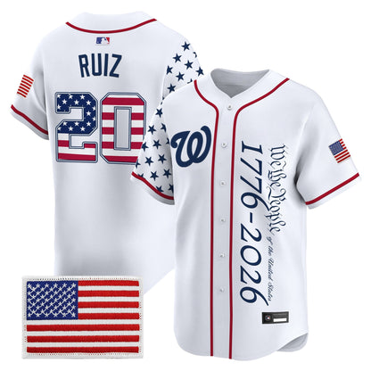 Men's Washington Nationals "America 250 Edition" Vapor Premier Limited Jersey V2 - All Stitched