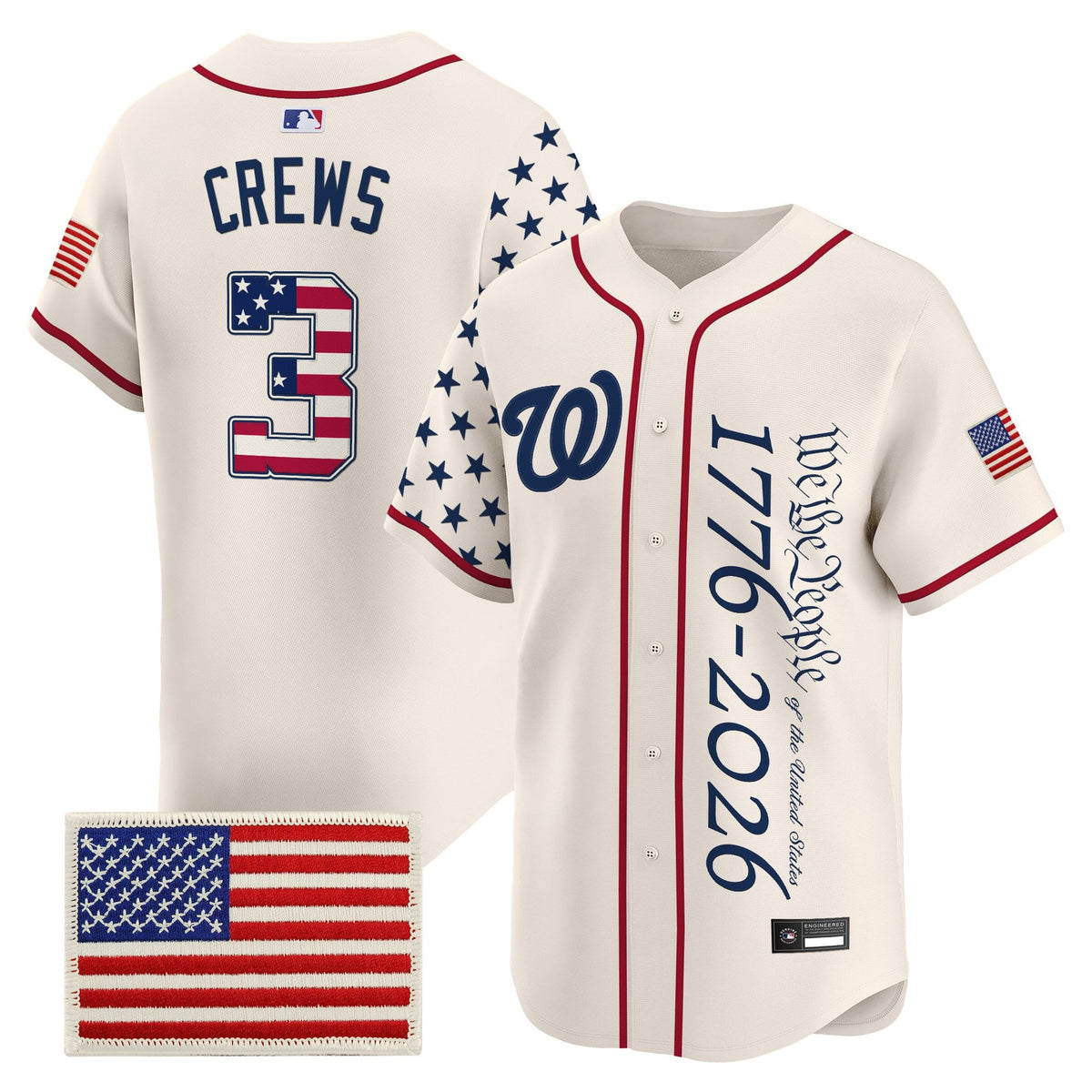 Men's Washington Nationals "America 250 Edition" Vapor Premier Limited Jersey V2 - All Stitched