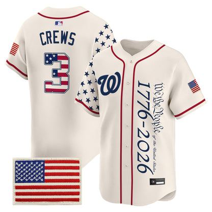 Men's Washington Nationals "America 250 Edition" Vapor Premier Limited Jersey V2 - All Stitched