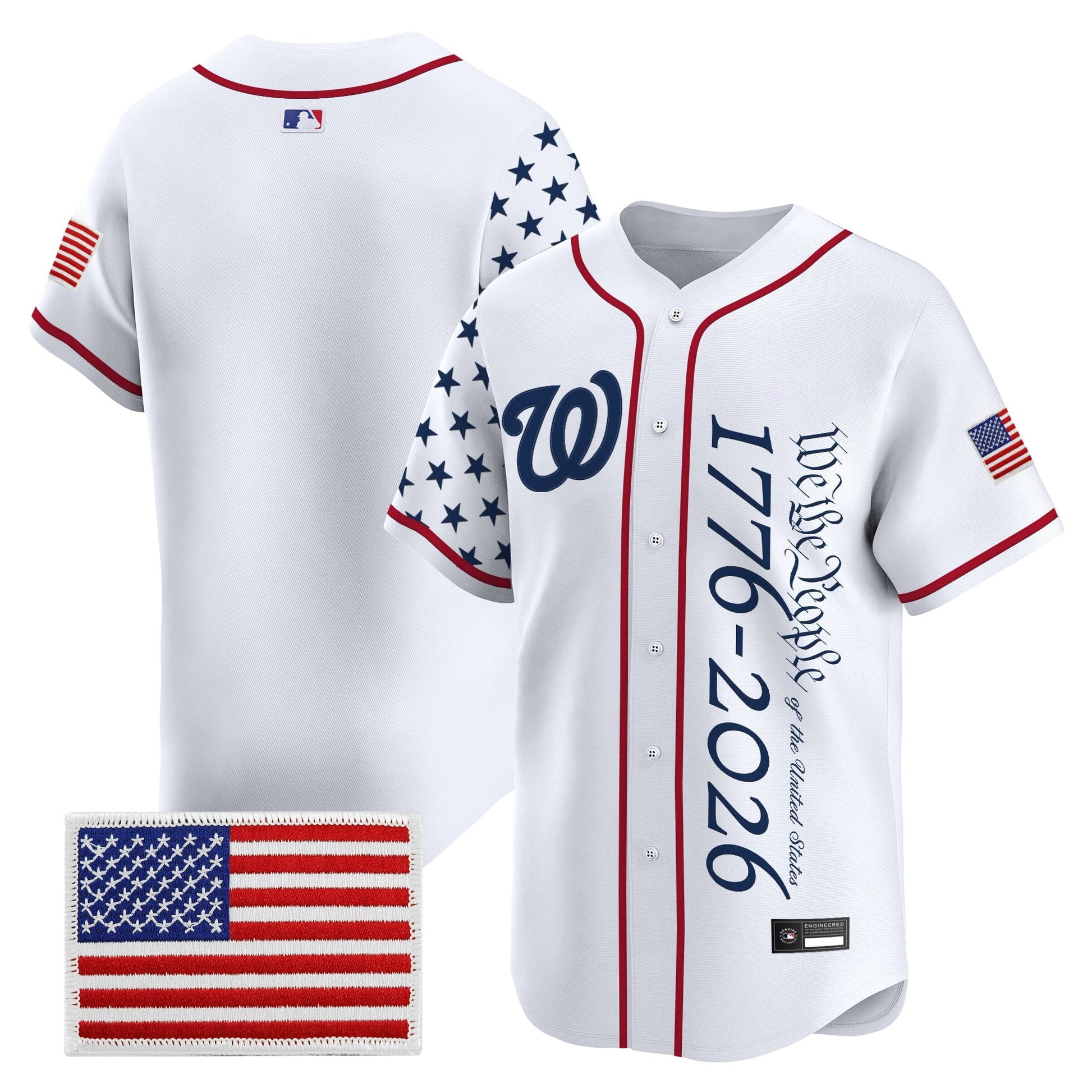Men's Washington Nationals "America 250 Edition" Vapor Premier Limited Jersey V2 - All Stitched