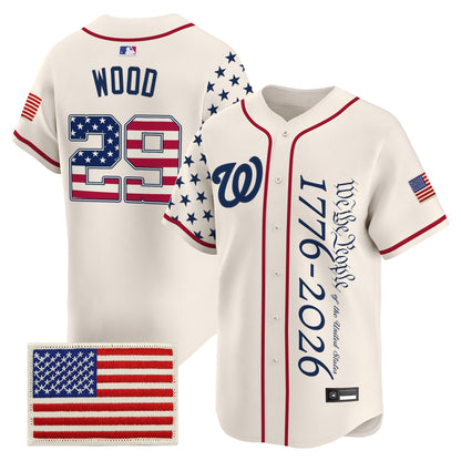 Men's Washington Nationals "America 250 Edition" Vapor Premier Limited Jersey V2 - All Stitched