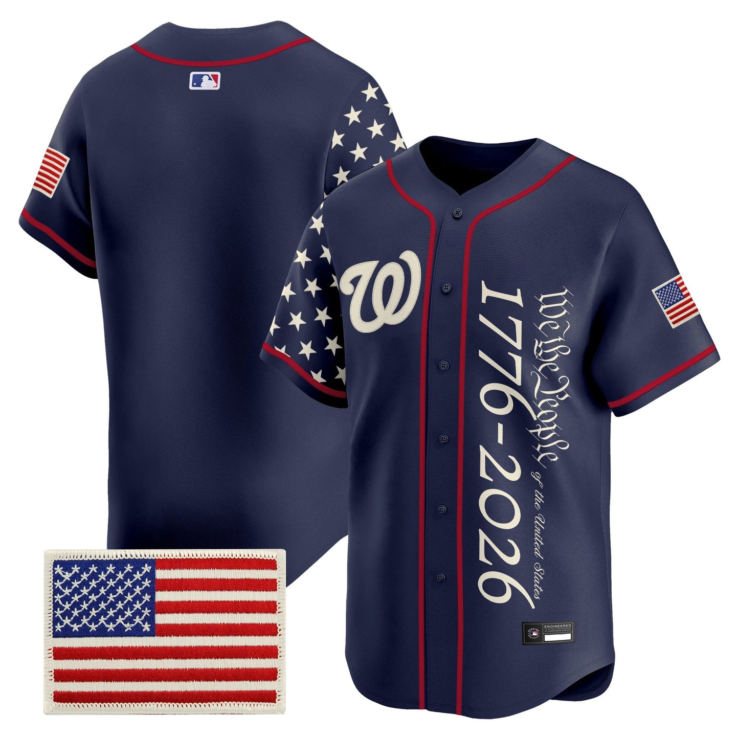 Men's Washington Nationals "America 250 Edition" Vapor Premier Limited Jersey V2 - All Stitched
