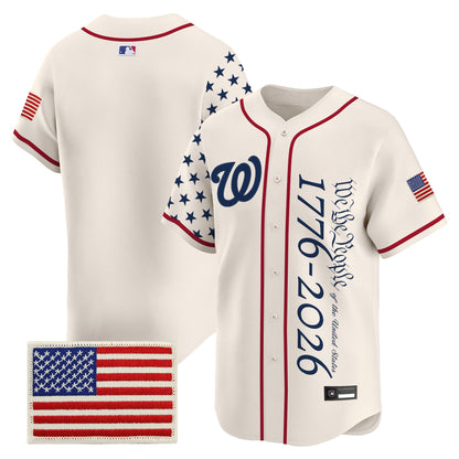 Men's Washington Nationals "America 250 Edition" Vapor Premier Limited Jersey V2 - All Stitched