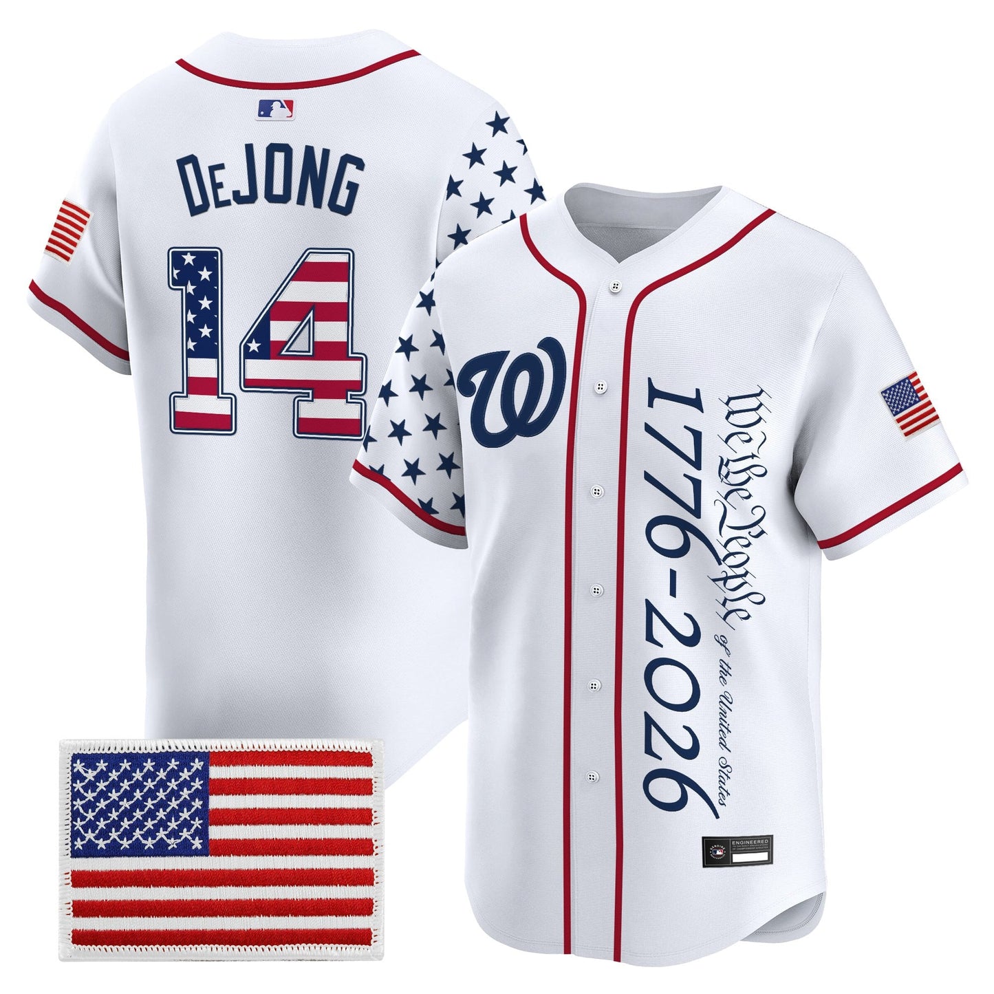 Men's Washington Nationals "America 250 Edition" Vapor Premier Limited Jersey V2 - All Stitched