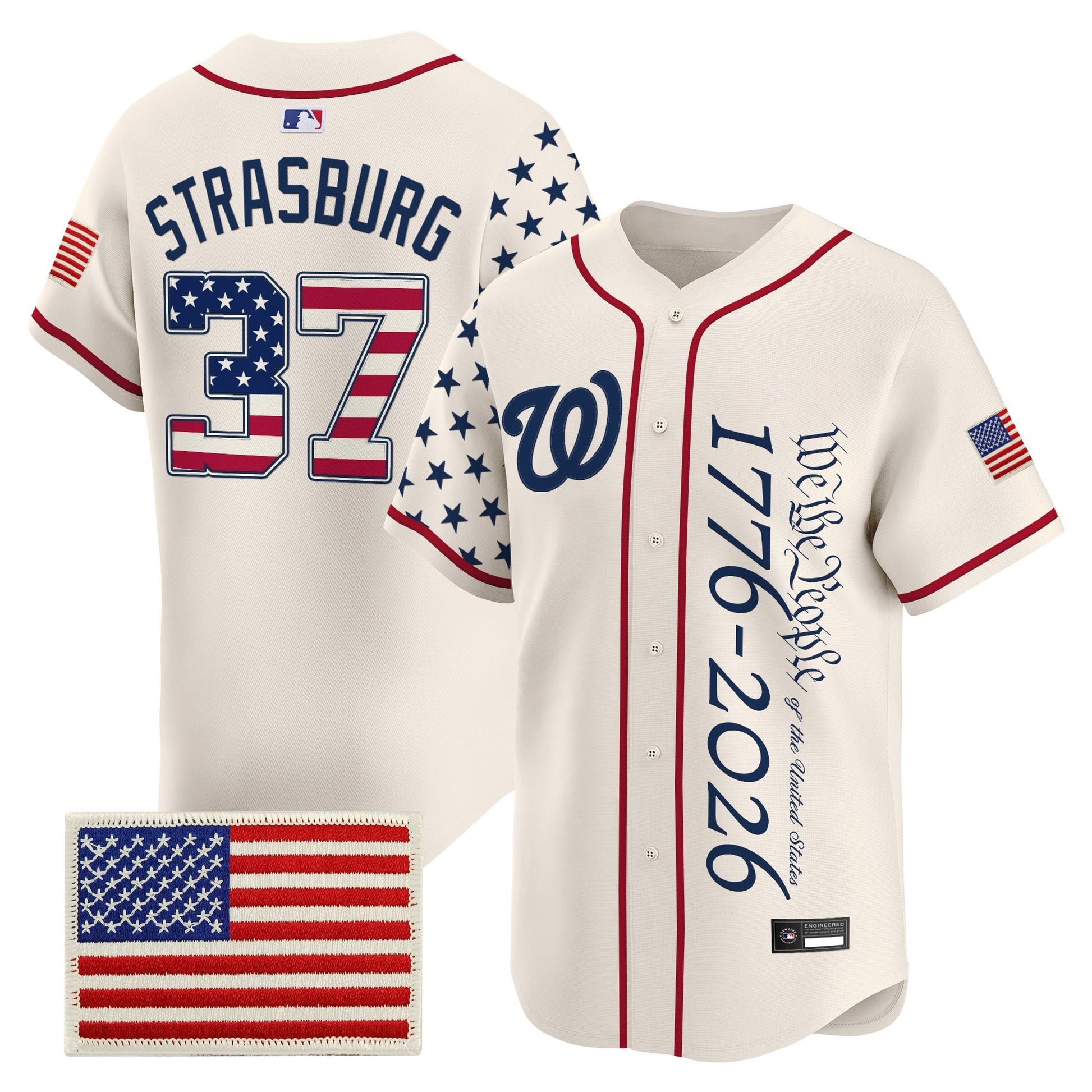 Men's Washington Nationals "America 250 Edition" Vapor Premier Limited Jersey V2 - All Stitched
