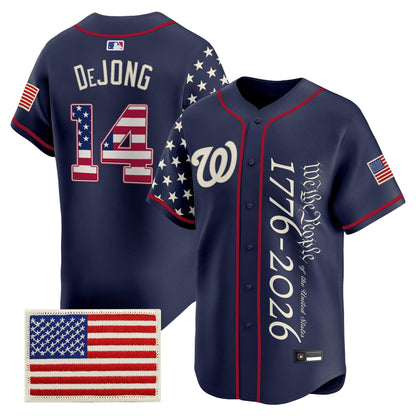 Men's Washington Nationals "America 250 Edition" Vapor Premier Limited Jersey V2 - All Stitched