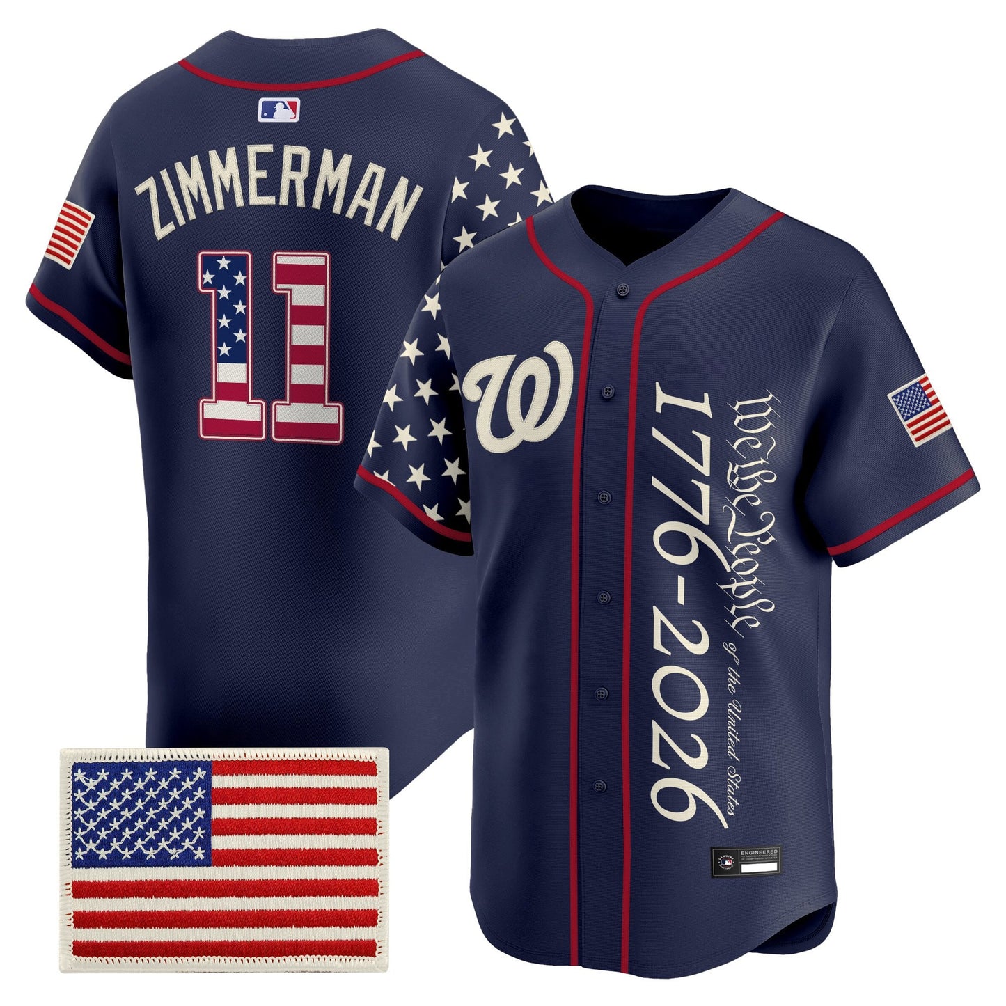 Men's Washington Nationals "America 250 Edition" Vapor Premier Limited Jersey V2 - All Stitched