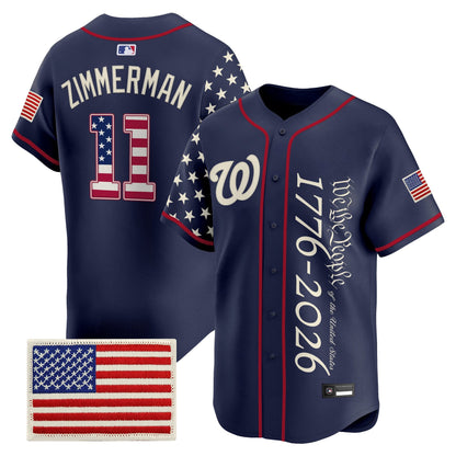 Men's Washington Nationals "America 250 Edition" Vapor Premier Limited Jersey V2 - All Stitched