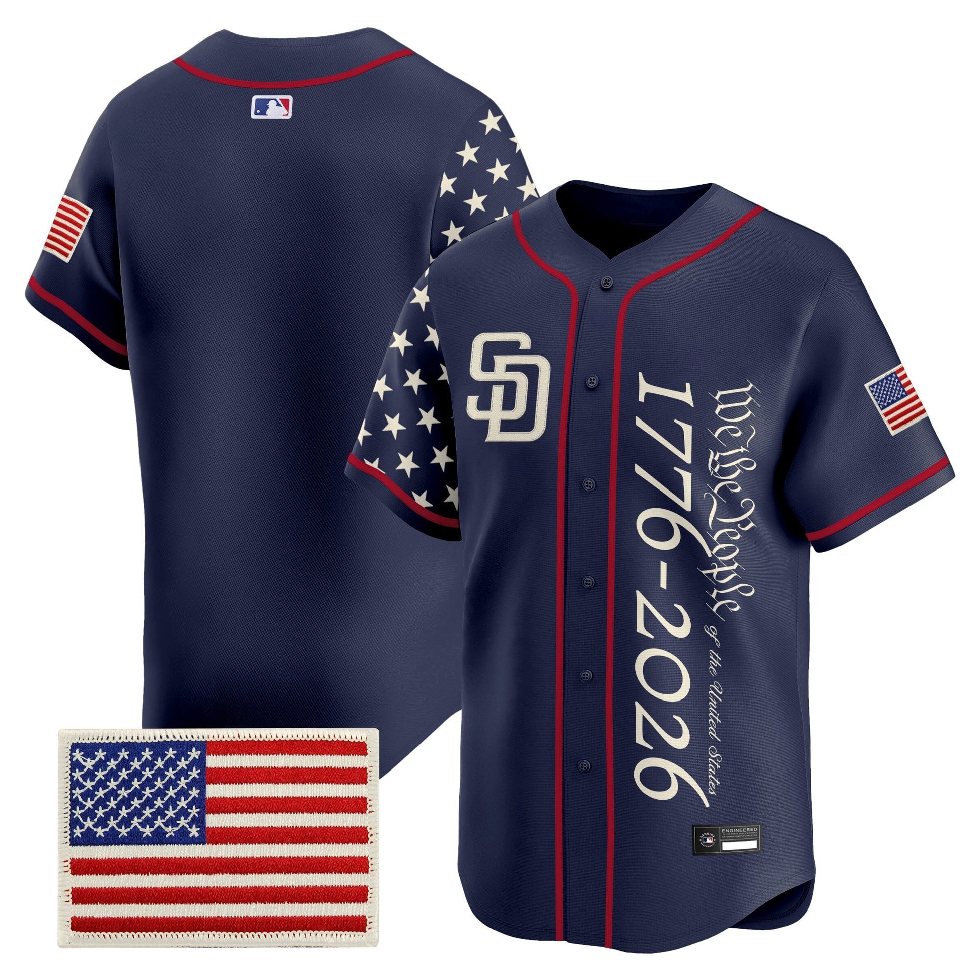 Men's San Diego Padres "America250 Edition" Vapor Premier Limited Jersey V2 - All Stitched