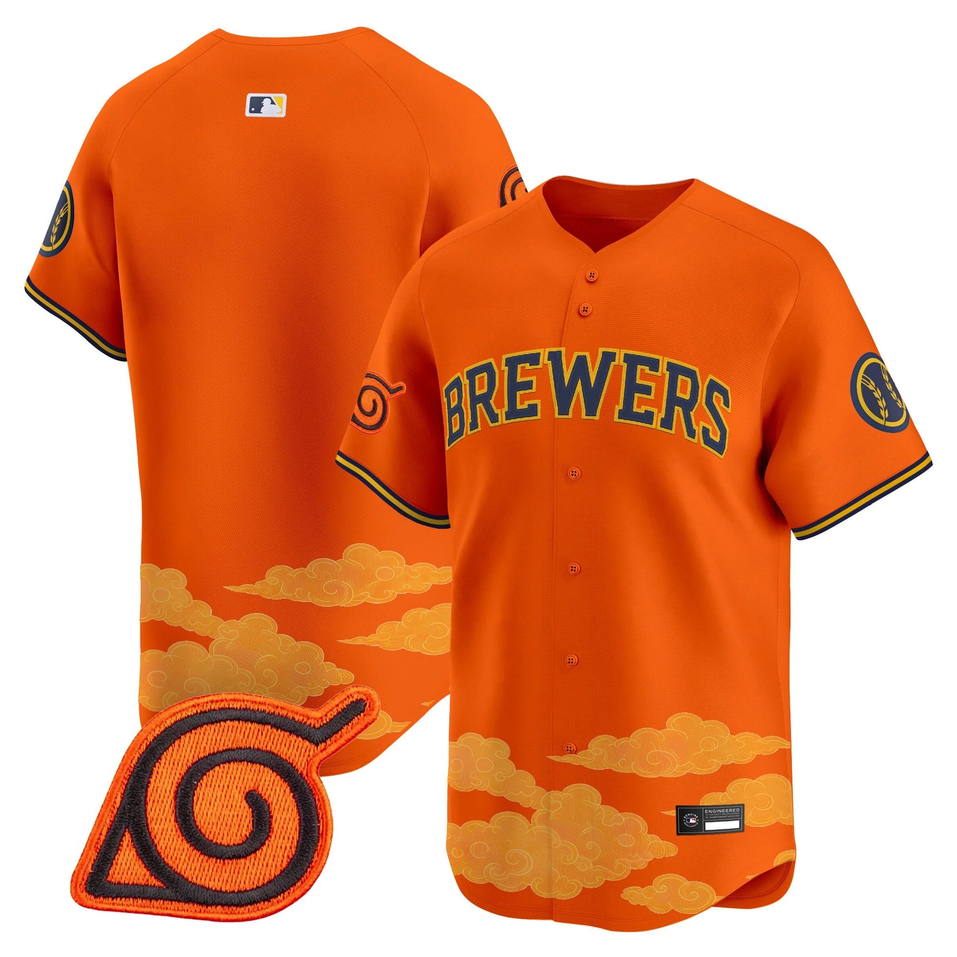 Milwaukee Brewers x Naruto Vapor Premier Limited Jersey - Stitched