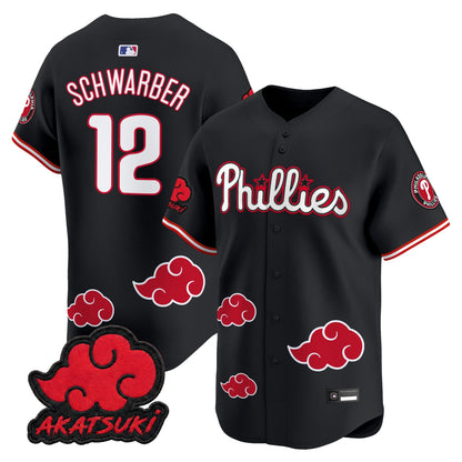 Philadelphia Phillies x Naruto "Akatsuki Edition" Vapor Premier Limited Jersey - Stitched