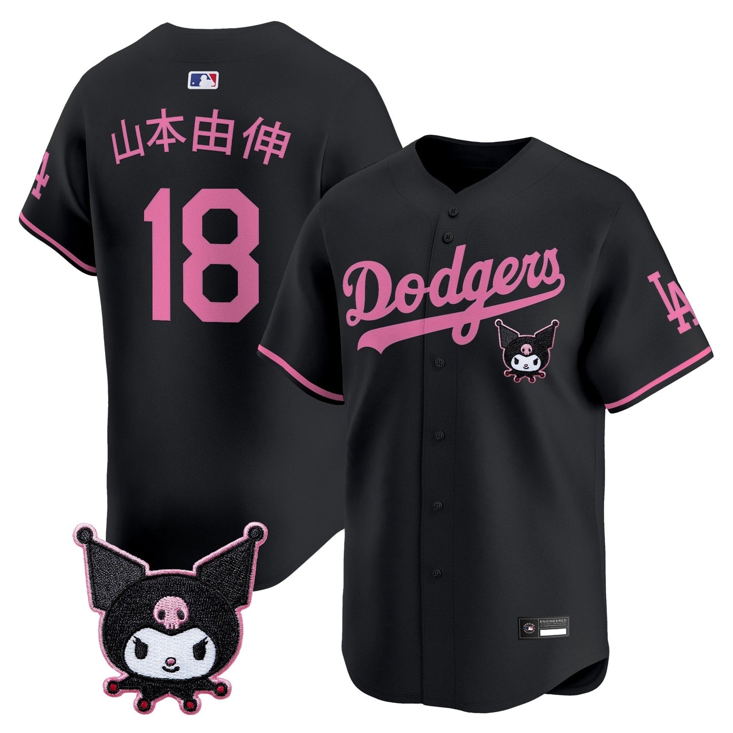 Los Angeles Dodgers x Kuromi Vapor Premier Limited Jersey - All Stitched