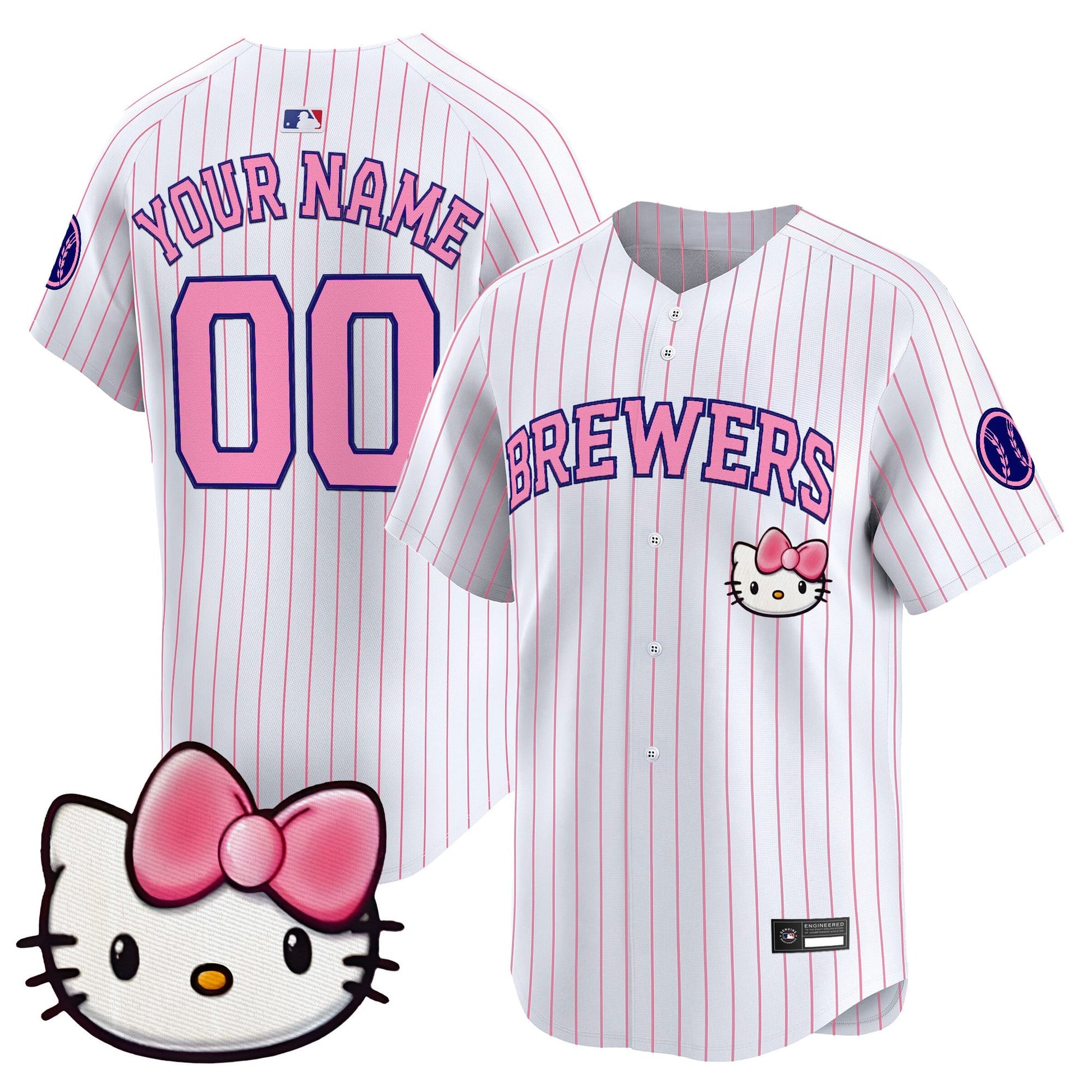 Milwaukee Brewers x Sanrio Friends Vapor Premier Limited Custom Jersey - All Stitched