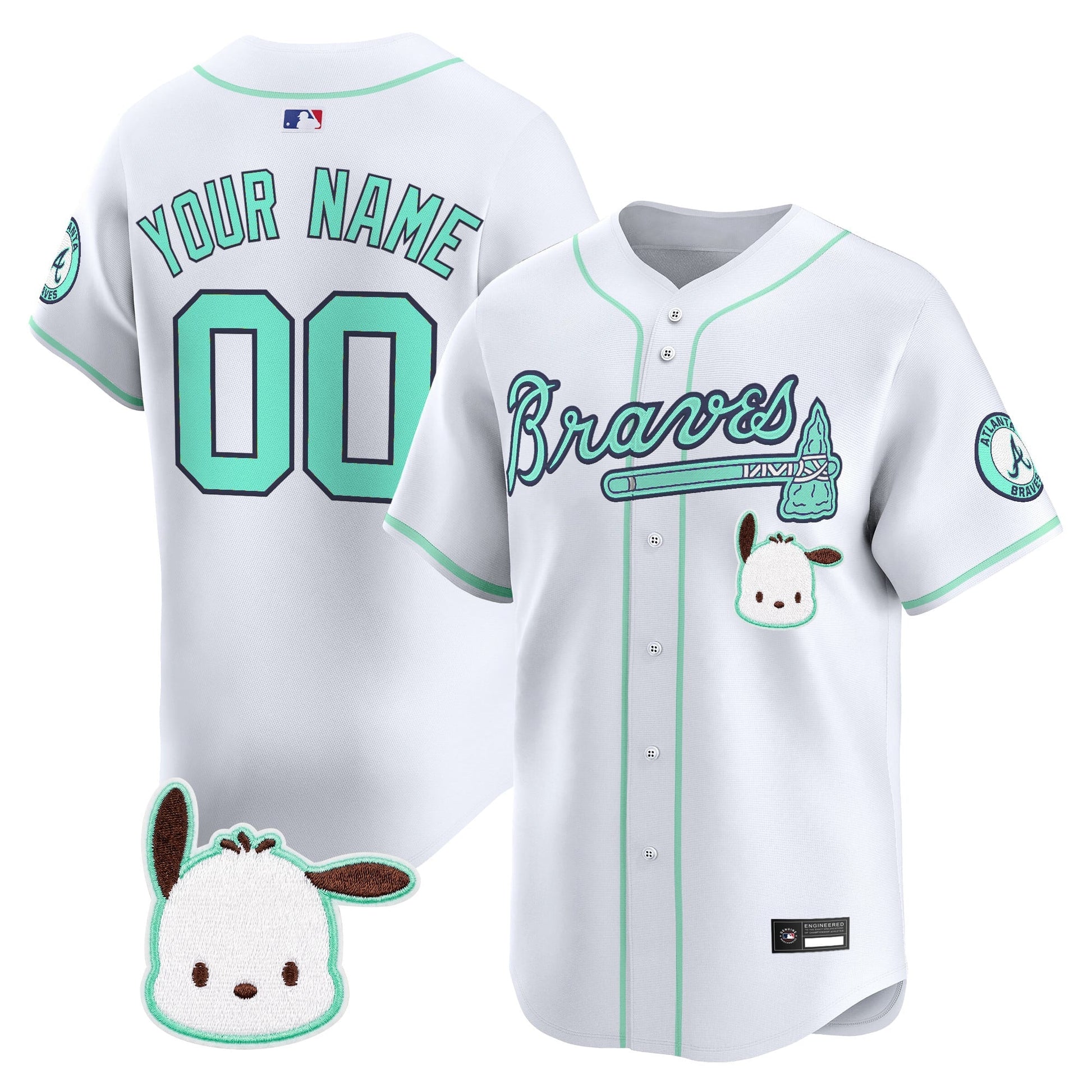 Atlanta Braves x Sanrio Friends Vapor Premier Limited Custom Jersey - All Stitched