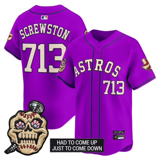 Houston Astros DJ Screw "Had To Come Up" Patch Vapor Premier Limited Jersey – All Stitched